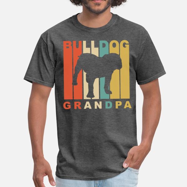 

retro style bulldog grandpa dog grandparent t shirt men famous short sleeve plus size 3xl original famous new fashion summer style shirt