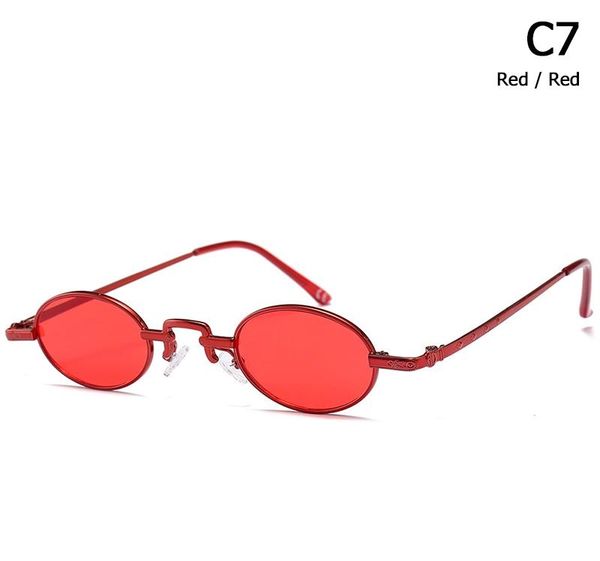 

jackjad тенденции моды тонкий овальный металлический каркас steampunk sunglasses малый охладить vintage brand design sun glasses03, White;black