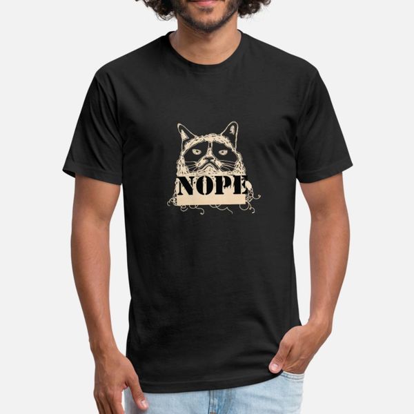 

funny cat nope t shirt men anti-wrinkle tee shirt s-3xl clothing anti-wrinkle building summer kawaii shirt