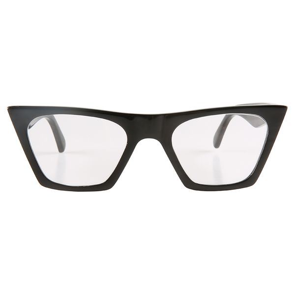 

fashion designer geometric trapezoid horn optical eyeglasses eyewear glasses horn sunglasses, Black