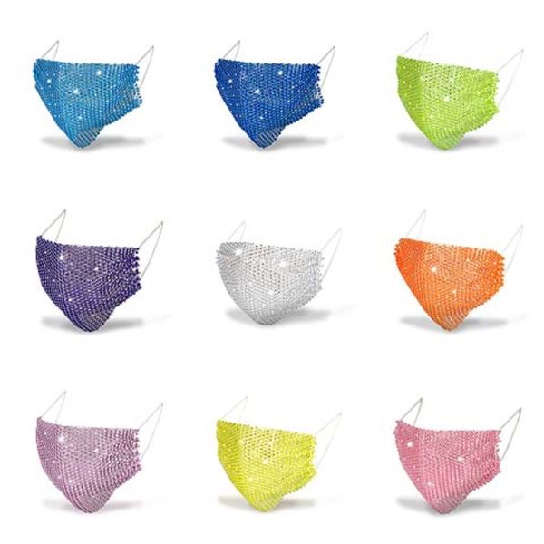 

fashion masks for women 2020 new bling bling cloth face mask with 2 filters dust-proof breathable washable face mask reusable#51711