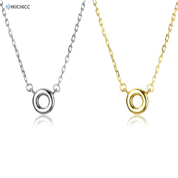 

kikichicc 100% new 925 sterling silver circle round pendant 2020 long chain necklace european mini small rock punk jewelry