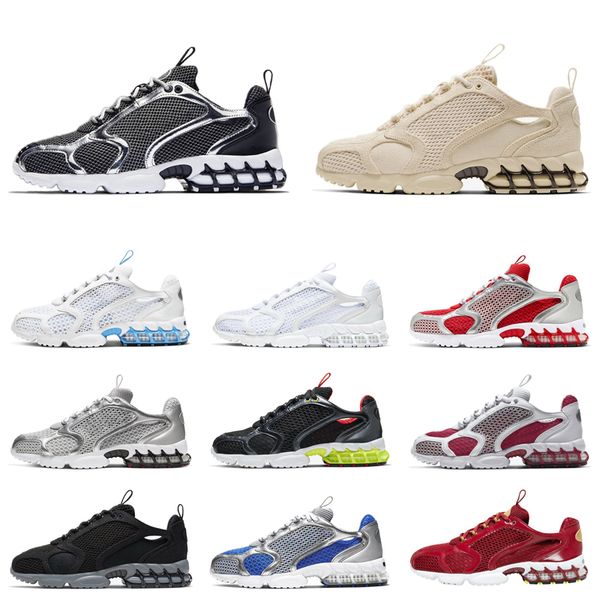 

spiridon kukini cage 2 running shoes triple white black grey metallic silver pure platinum women mens trainers fashion sports sneakers
