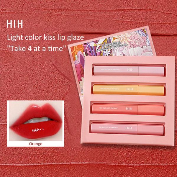 

4pcs/set 4 in1 matte lip gloss liquid lip gloss long lasting waterproof moisturizing non-stick cup cosmetics makeup tslm1