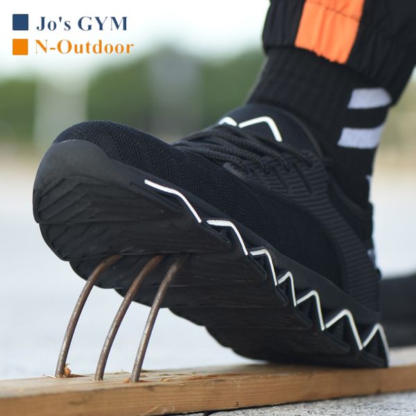 

men work protective shoes anti-smashing anti-piercing steel toe cap protective shoe safety fashion casual comfortable breathable