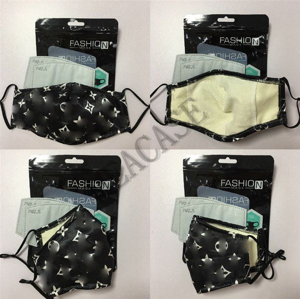 

washable fashion face mask facemasks outdoor sunproof dustproof sports mouth cover masks 1lot =1mask+2filters boutique sale d8603