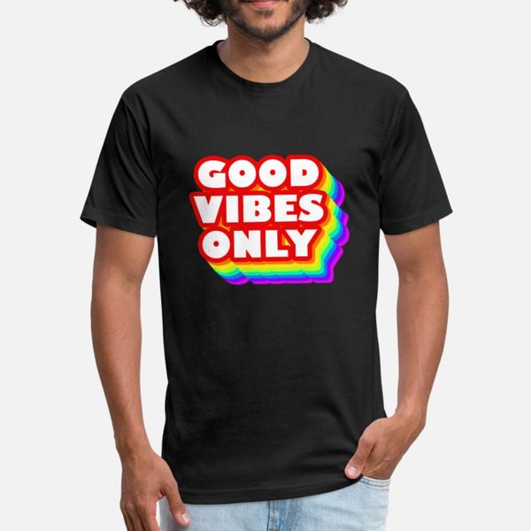 

good vibes only text design t shirt men personalized short sleeve s-xxxl pictures crazy basic summer style standard shirt