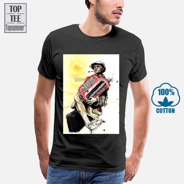 

fear and loathing in las vegas johnny depp mens t shirt 2018 new 100% cotton tee cute tatoo lover t shirt