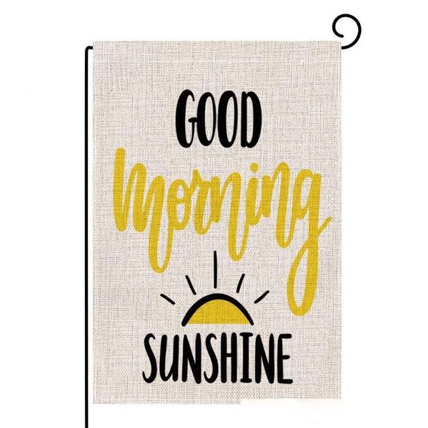 

47*32cm spring summer burlap welcome garden flag indoor outdoor double sided house yard flag home decor lx1586