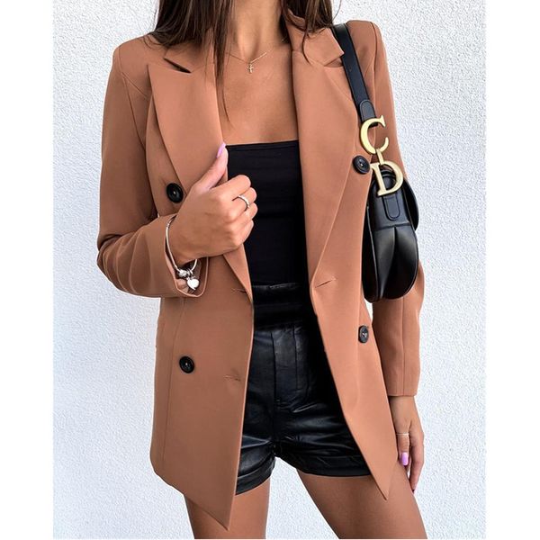 

women's suits & blazers ladies blazer long sleeve women suit jacket female feminine femme red khaki black autumn cardigan outwear, White;black