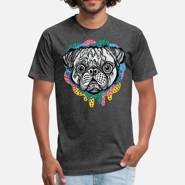 

pug face t shirt men graphic 100% cotton o-neck outfit graphic funny casual summer style leisure shirt