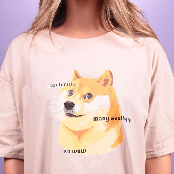 

aesthetic doge" women's knits & tees, White
