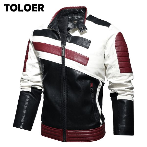 

mens zipper pu leather jacket casual motorcycle leather jacket men autumn winter leisure clothing vintage coats, Black