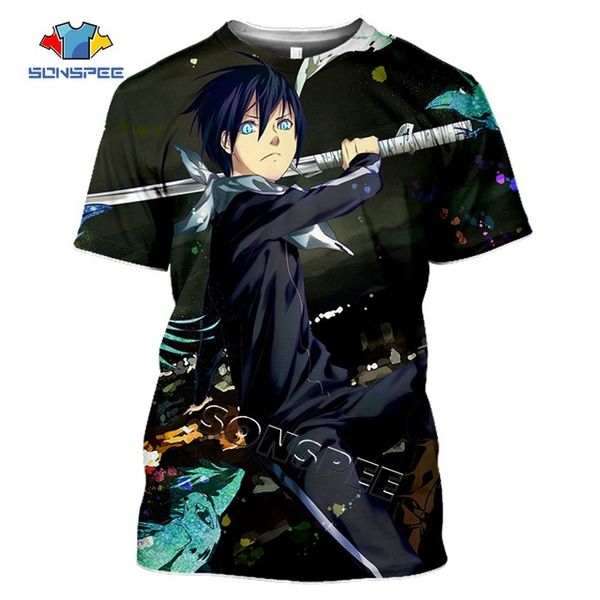 

anime noragami summer homme pullover 3d print shirts hippie harajuku oversized men clothing