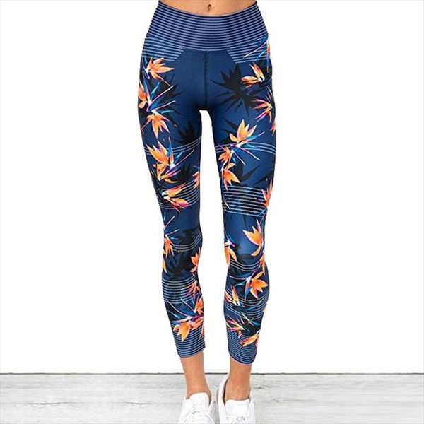 

2020 new women high waist sports gym running fitness zohra leggings pants athletic trouser leggins leaf, Black
