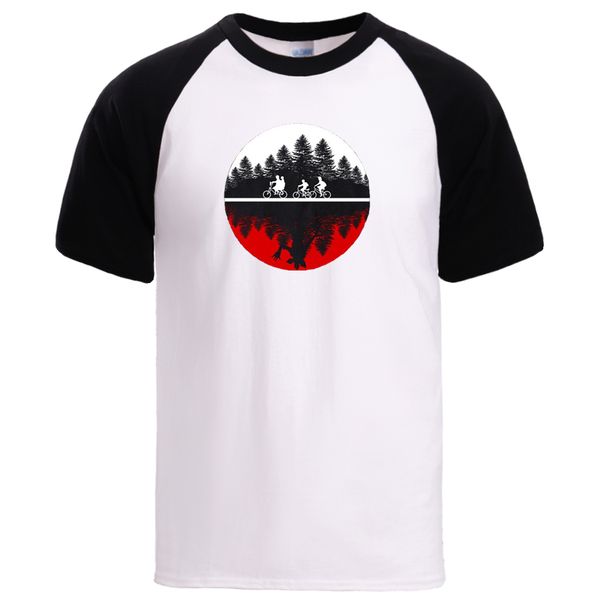 

stranger things for men summer short sleeve raglan t shirts man loose casual cotton tee 2020 man brand black gray tshirts