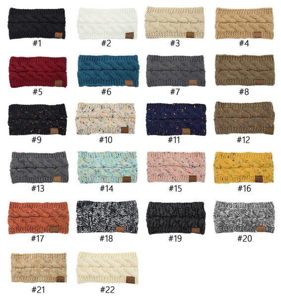 

cc вязаная крючком оголовье осень зима новых мужчин спорт headwrap hairband чародей hat головной убор головные уборы 22 цвета свободный кора, Black;brown