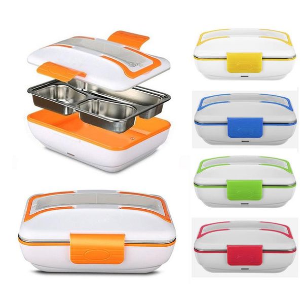 

cgjxsportable car truck electric heating lunch box travel food warm heater storage container stainless steel rice cookers box warmer t190619