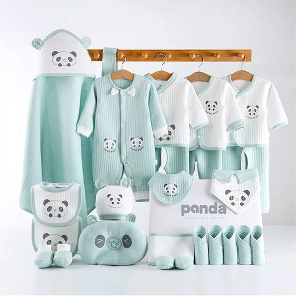 

baby girl boy clothes newborn baby clothing set 100% cotton infant underwear suit for four seasons 18/23/25 pcs, White
