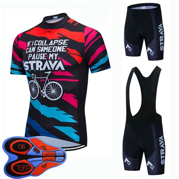 

2020 страва команда мужчины велоспорт джерси лето быстро сухой короткий рукав рубашки велосипеда дышащий велосипед нижнее спортивная форма y, Black;red
