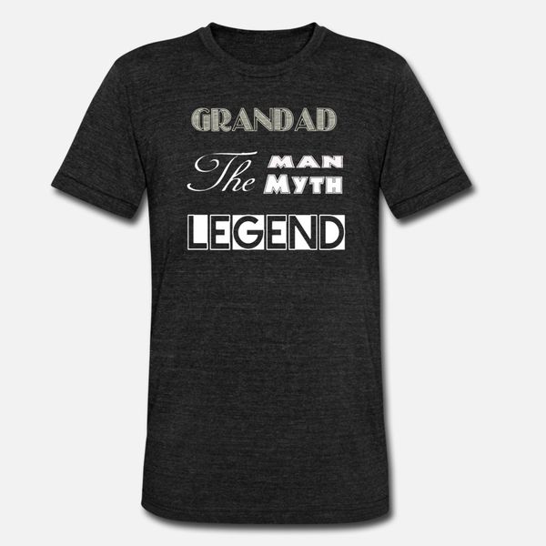

grandad the man the myth the legend t shirt men character tee shirt o-neck letter gift casual summer style slim shirt