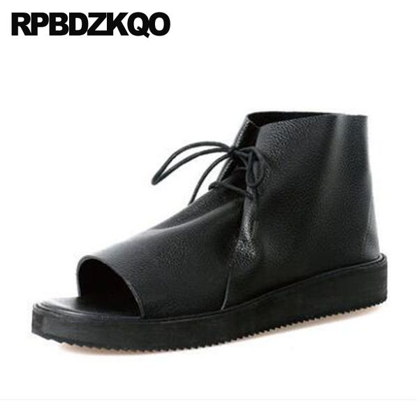 

casual genuine leather boots outdoor black 2020 summer sandals designer shoes men breathable platform luxury