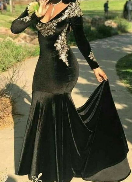 

plus size prom black dress vestidos de fiesta black mermaid dress
