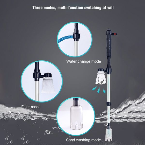 

siphon pump strong suction pool fish tank gravel vacuum cleaner water changer