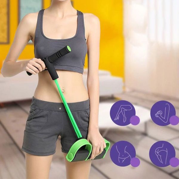 

multifunction fitness pedal exerciser sit-up exercise band elastic pull rope equipment tummy bodybuilding tension rope