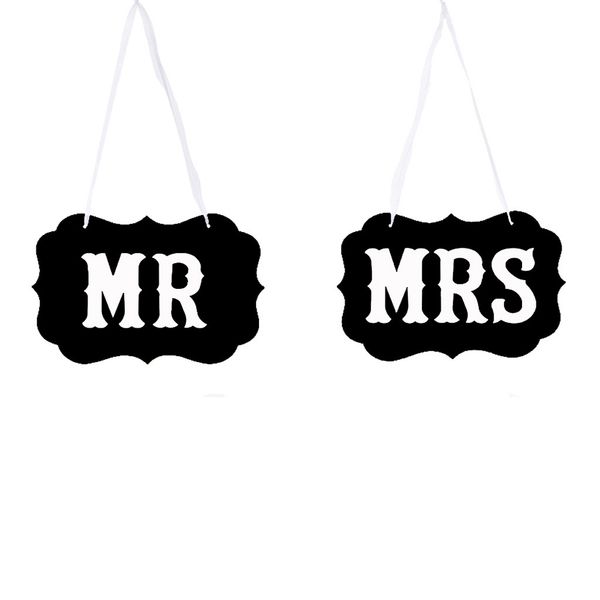 

1 pair tanding p props romantic party wedding decor mr mrs chair signs