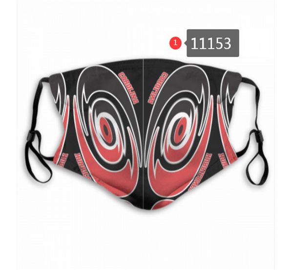 

carolina hurricanes mask washable adjustable reusable face covering 2pcs carbon filters safe outdoor sports dust proof breathable face masks