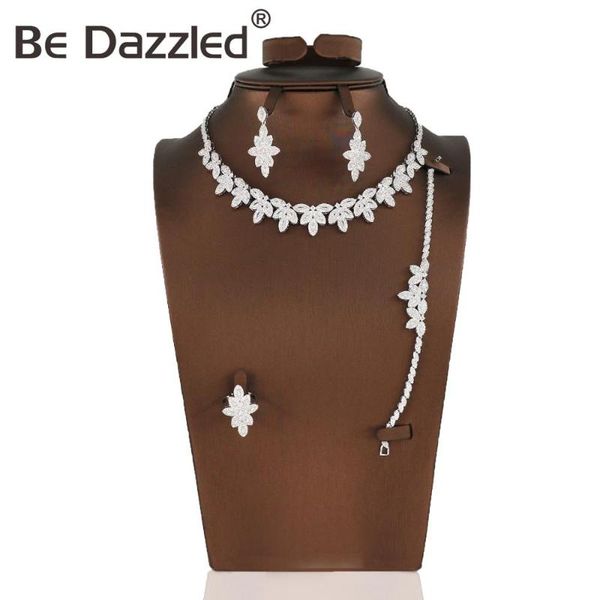 

fashion jewelry luxury briadle rhodium jewelry set for women wedding, Silver