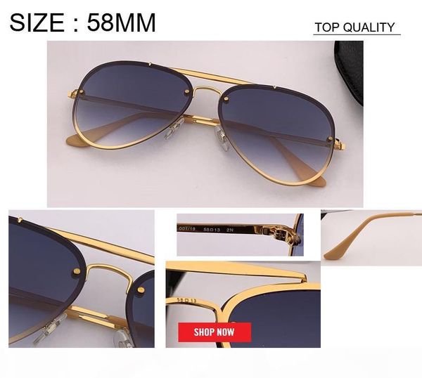 

2019 new r brand metal frame blaze sunglasses women retro pilot mirror flash sun glasses oculos de sol feminino gafas rd3584n, White;black