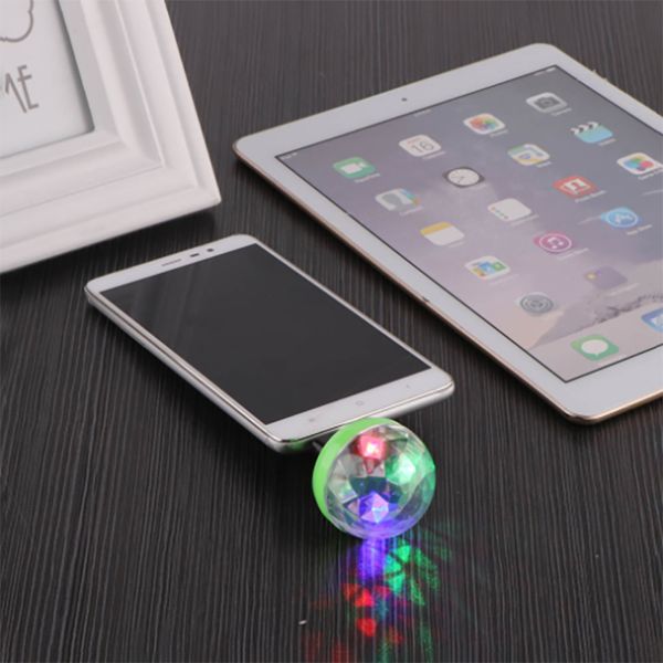 

mini usb led party lights portable crystal magic ball home party karaoke decorations colorful stage led disco light for iphone