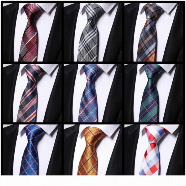 

wholesale classic mens ties neck ties plaid&striped ties for men formal business wedding party gravatas groom birthday gift, Blue;purple