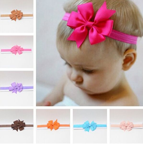 

headwrap младенца держателей головных уборов девушки лук узел hairband оголовье младенческой новорожденных малышей подарочные тиара волос ак, Slivery;white
