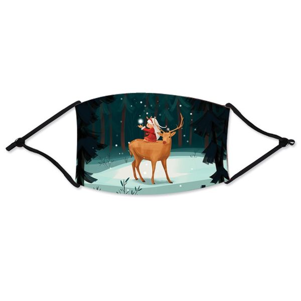 

ship fast reusable face christmas masks anti-dust protective christmas masks washable cotton mouth christmas mask comfy breathabl#81933, Black
