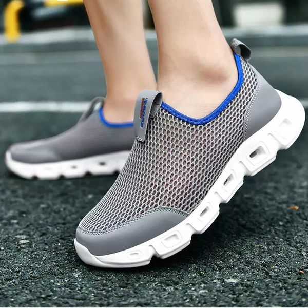 

women flats shoes woman slip on breathable mesh sneakers loafer sports couples shoe chaussures femme zapatos mujer sapato d1263, Black