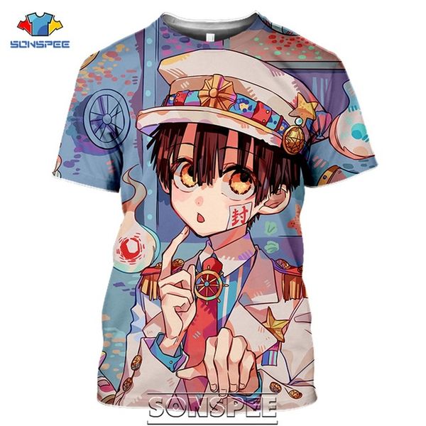 

3d anime toilet-bound jibaku shounen hanako-kun men 3d print shirts anime comics harajuku men clothing