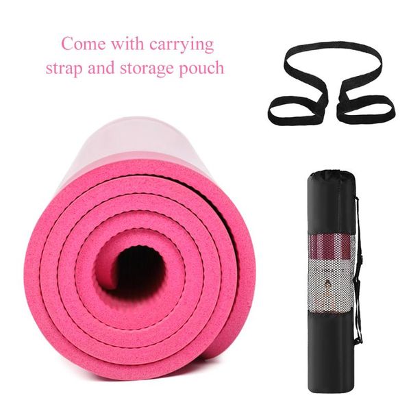 

3pcs yoga exercise set gym yoga mat blocks stretching strap home fitness equipment with mat storage pouch and strap for training