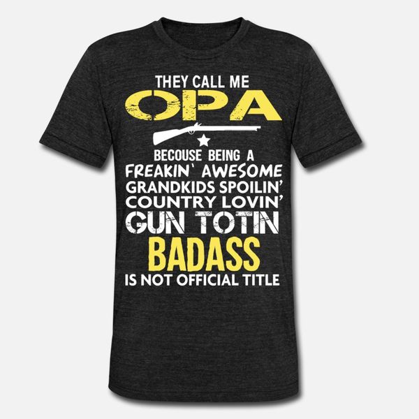 

badass opa t shirt men character short sleeve crew neck novelty gift funny spring unique shirt