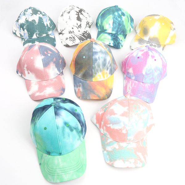 

gradient baseball cap tie-dye trucker hat spring summer designer colorful sun hat fashion outdoor sports hip-hop cap kha601, Blue;gray