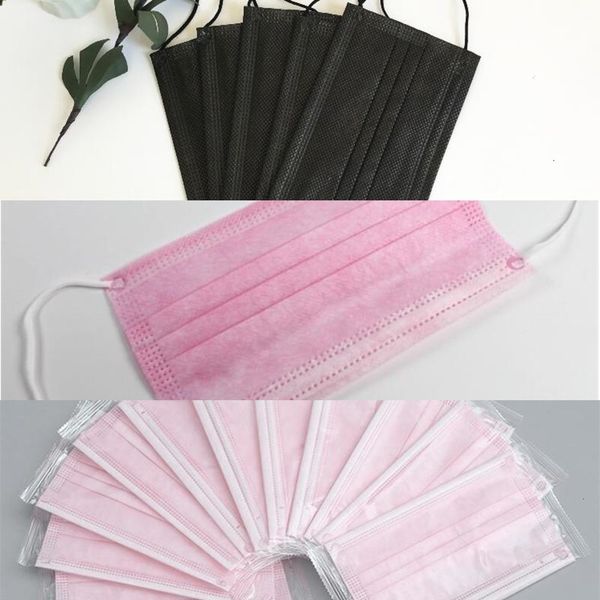 

blown flying cloth anti three layers spot melt filter dust proof breathable and ear loop nose mask black/ 8pl1wu16