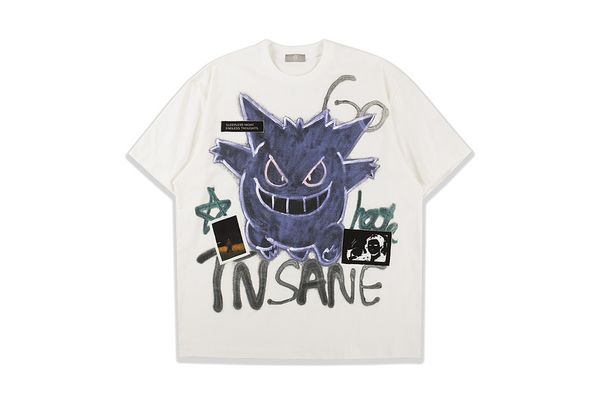 

2020 летний стиль симпатичные printed gengar футболка мужчины женщины 100% хлопка с коротким рукавом o-образным вырезом футболка мужчины топ, White;black