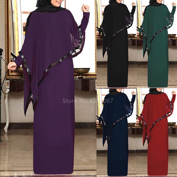 

ethnic clothing abaya dubai turkey muslim hijab dress women irregular shawl kaftan caftan marocain prayer dresses islamic robe femme, Red