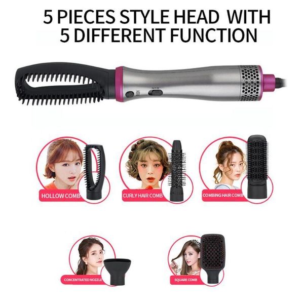 

professional 1 5 multi function curler air straightener in air hair hair brushes straightener brush comb curler zjssf, Silver