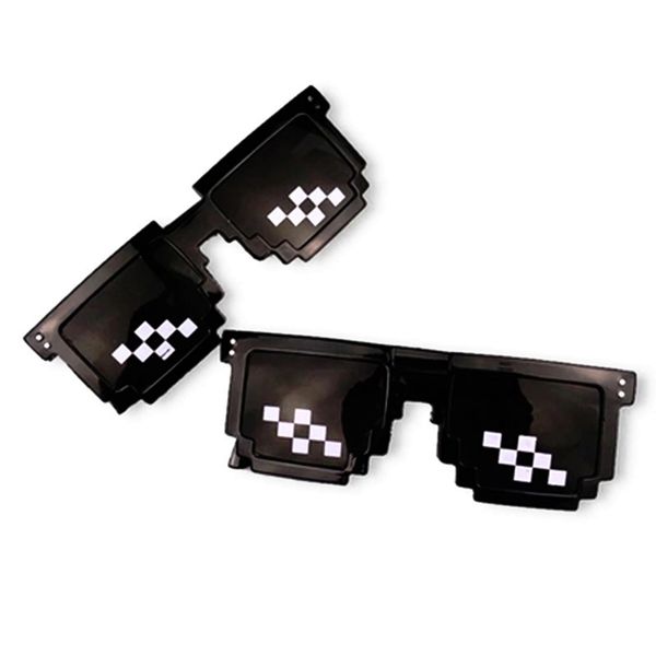 

sunglasses deal with it glasses 8 bits mosaic pixel 2021 woman retro second trendy sun for men, White;black