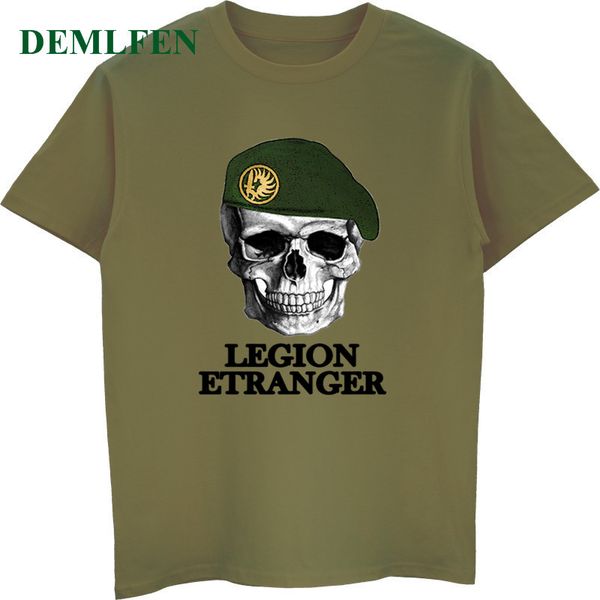 

new fashion men's t-shirt french legion etranger green berets print t shirt summer male short sleeve cotton shirts cool tees