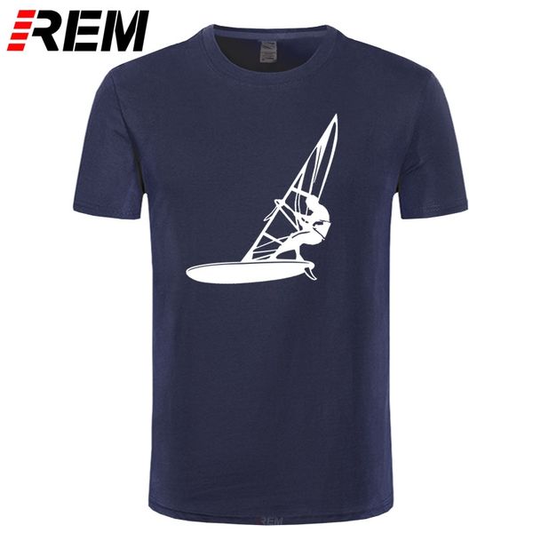 

rem summer men t-shirt 100% cotton raglan sleeve t shirt novelty windsurfing water print t-shirt birthday gift funny tees