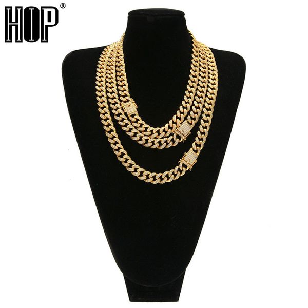 

hip hop full rhinestones iced out miami curb cuban chain necklace length gold paved cz bling necklaces for men jewelry 24inches, Silver